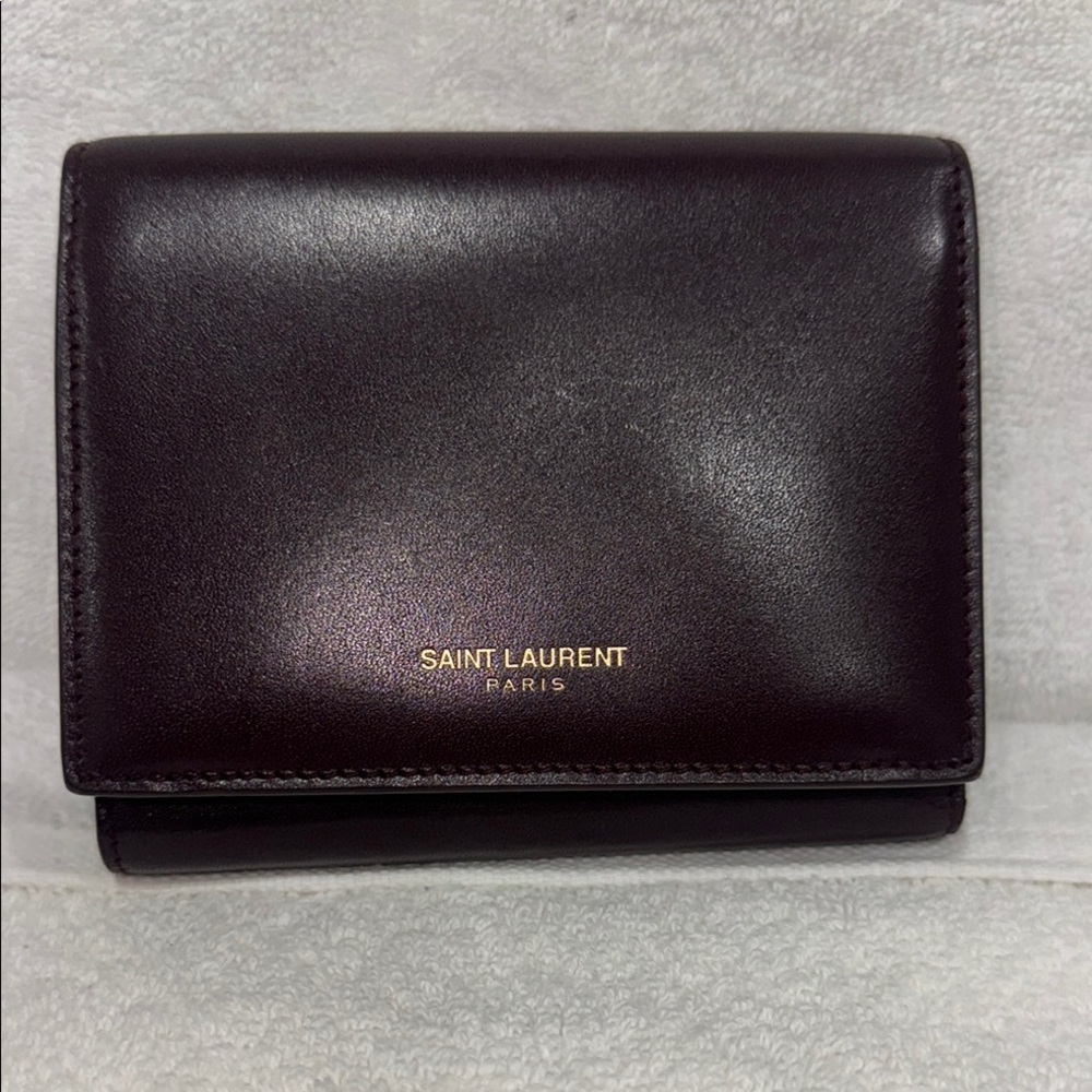 Saint Laurent Dark Brown Leather Wallet